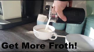 How to Get More Froth from Your Nespresso Coffee Aeroccino  Nespresso tips and help [upl. by Kalina246]