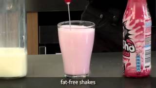 How to make a fat free milkshake using an aerolatte milk frother [upl. by Enilrae]